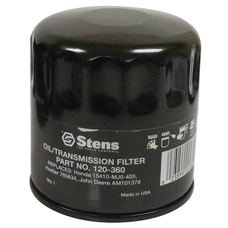 Stens Oil Filter For Jacobsen Ch11-Ch25, Cv11-Cv22, M18-M20 Lawn Mowers 120-360